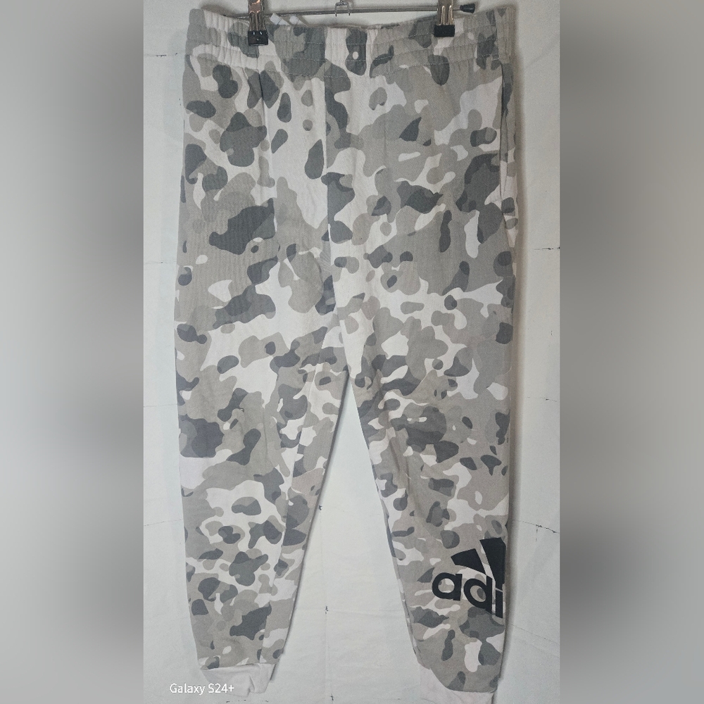 Adidas Gray and White Sweatpants Comfortable Joggers